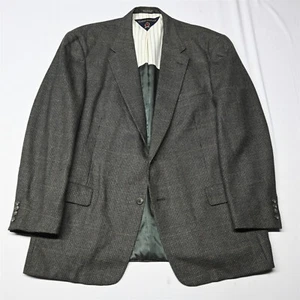 Vtg USA Made Tommy Hilfiger 48L Soft Tweed 100% Wool Blazer Suit Jacket Coat - Picture 1 of 12