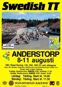 1985 Swedish TT Motorcycle Race - Promotional Advertising Magnet - Picture 1 of 2