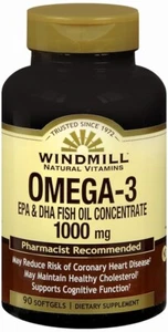 Windmill Omega-3 Fish Oil 1000 mg With EPA & DHA Softgels 90 EA - Picture 1 of 1