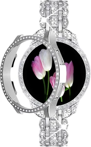 Bling Band+ Case for Samsung Galaxy Watch 7, 40mm, Women's Dressy Strap - Picture 1 of 12
