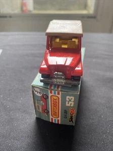 Matchbox 1977 Lesney 1-75 No 53 Jeep CJ6 Red Yellow Interior Silver Base MIMB - Picture 1 of 9