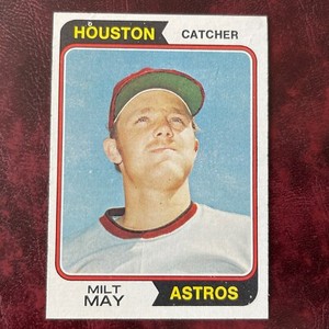 1974 Topps Set MILT MAY GREEN PRINT ERROR #293 ASTROS - NR-MINT *HIGH GRADE*