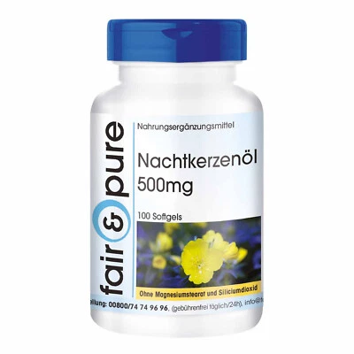 Olio di enotera 500 mg - 100 softgel - alto dosaggio | equo e puro