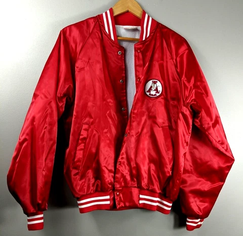 Vintage: Hartwell Button Up Satin Coat Jacket Mens, Alabama Crimson Tide, Bama Cover