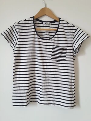 MANGO T-Shirts. Pack of 2. Red/White & Blue/White Striped T-Shirts. Sizes Small. - Image 1 of 4