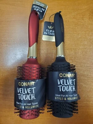 2/3 Pk: Conair Velvet Touch STYLE & VOLUMIZE Round Brush *CHOOSE COLOR/QTY*R8P2b - Image 1 of 3