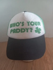 Whos Your Paddy IRISH Trucker Hat Retro PRIDE - Picture 1 of 8
