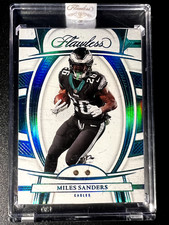 2022 Panini Flawless Miles Sanders Platinum # 1/1 Sealed Double Diamond Eagles