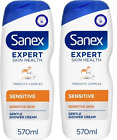 Sanex Expert Sensitive Shower Gel - 2 x 570 ml