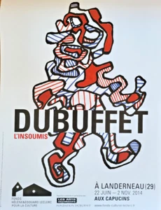 JEAN DUBUFFET - ORIGINAL EXHIBITION POSTER - LANDERNEAU FRANCE - 2015- RARE - Picture 1 of 6
