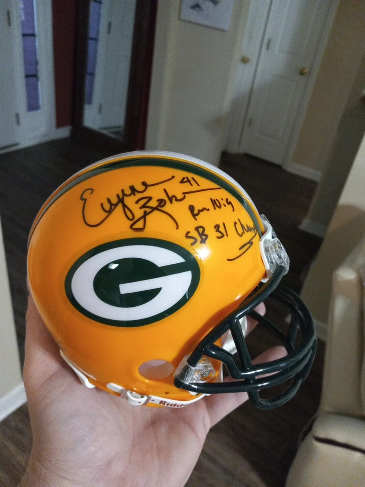 Casco firmado por Eugene Robinson Green Bay Packers Super Bowl Champs Colgate Foto 1 de 1