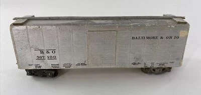 Baltimore Ohio Boxcar Silver 367100 VINTAGE HO SCALE - Image 1 of 4