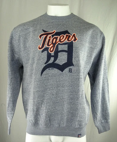 Detroit Tigers MLB Majestic Men's Crew Neck Sweatshirt Cover