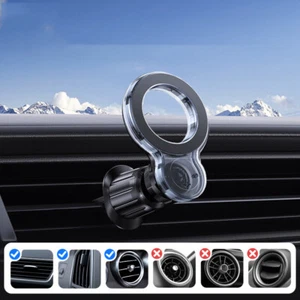 Car Mount Air Vent Magnetic Phone Holder 360 Rotation For iPhone 16 Galaxy GPS - Picture 1 of 15