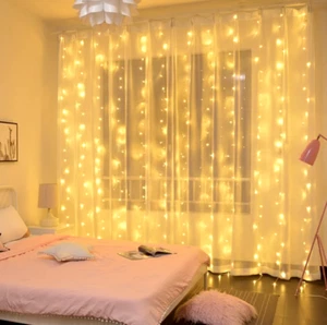 Christmas Lights Curtain Garland Merry Christmas Decorations For Home 2023 - Picture 1 of 11