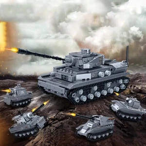 836pcs WW2 Army Tank Military DE Tank Model Building Blocks sets Toys Bricks - Picture 1 of 4