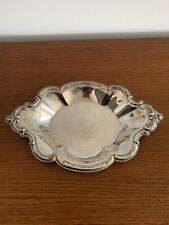 Vintage International Silver Co Ornate Silver Plate 9-1/4x6” Oval Tray Nut Dish