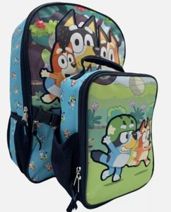 Bluey and Bingo Kids Backpack with Insulated Lunch Pack, Padded Back and Straps - Picture 1 of 4