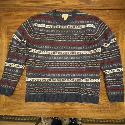 Suéter De Colección American Eagle Outfitters 100% Lana Hombres XL Multicolor Tejido Grueso Foto 1 de 4