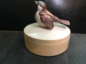 W Goebel W Germany Golden Crown E&R Trinket Box Bird Top - Imagen 1 de 6