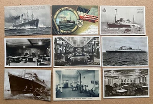 9 Original NORDDEUTSCHER LLOYD BREMEN Ozeandampfer Schiff Postkarten TOP Lot! - Bild 1 von 2