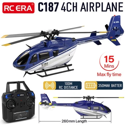 RC ERA C187 RC Helicopter EC135 1/48 4CH Barometer Altitude Setting 6-Axis Gyro - Image 1 of 4
