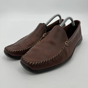 Allen Edmonds Shoes Mens Size 10 D Brown El Paso Driving Moc Loafers Leather - Picture 1 of 10