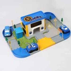 Polizeistation Spielsets, Auto Spielset inkl. Polizeiauto Spielzeug, Fahrzeug für Kinder, - Bild 1 von 6