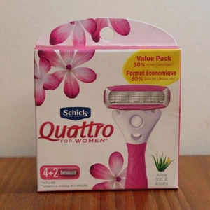 NEU VERSIEGELT 6 Stück Vorteilspackung SCHICK QUATTRO für Frauen Rasierer Patrone Nachfüllpack - Bild 1 von 6