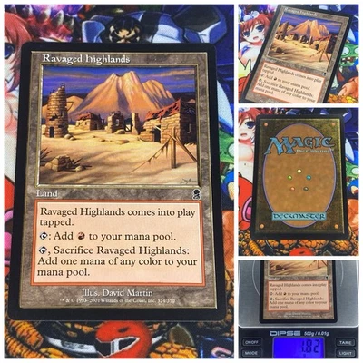 MTG Ravaged Highlands 🇬🇧 ⚫️NM Magic the Gathering Odyssey 2001 OG Vintage Land - Bild 1 von 4