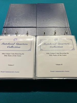 Statehood Quarters Collection Volumes 1 2 Postal Commemorative Society Coins - Image 1 of 4