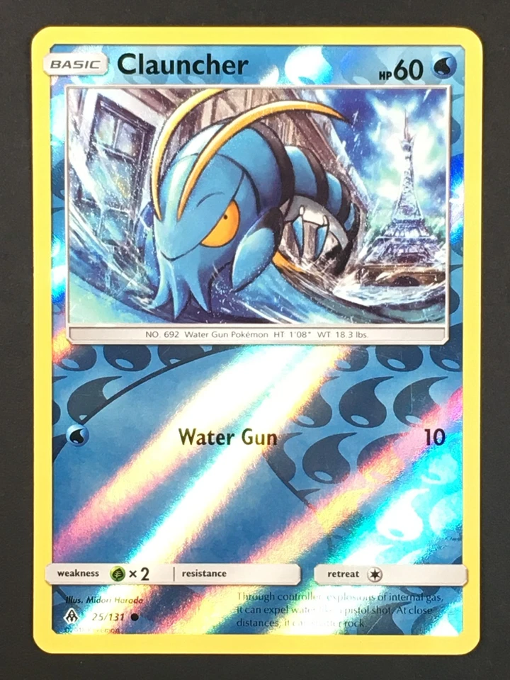 Pokemon TCG Clauncher 25/131 SM Forbidden Light Reverse Holo Common LP - Image 1 of 4