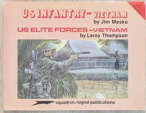Infantería de EE. UU. VIETNAM por Jim Mesko/FUERZAS DE ÉLITE DE EE. UU. por Leroy Thompson Guerra Militar - Imagen 1 de 5