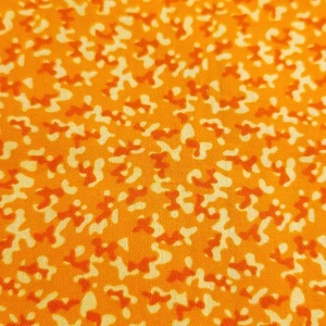 Cotton Fabric Orange Yellow Abstract Floral Print Springs Country 34” x 43”  - Picture 1 of 10