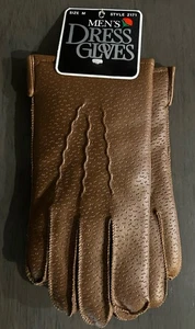 Guantes de vestir de vinilo de colección para hombre M marrón Walmart nuevos con etiquetas - Imagen 1 de 5