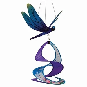 24” LIBÉLULA PÚRPURA Impreso Giro DUET SPINNER Colgante Viento Jardín Decoración ITB-487 - Imagen 1 de 1