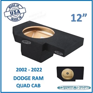 Dodge Ram 1500 2500 3500 Quad Cab 02-2022 12" Single Sub Box Subwoofer Enclosure - Picture 1 of 13