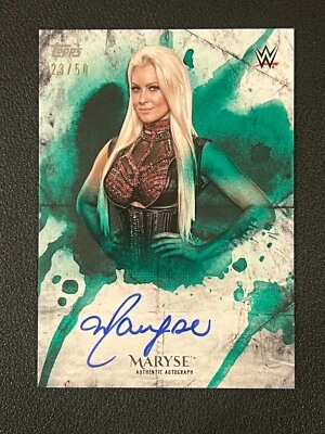 Maryse 2018 Topps WWE Undisputed Auto Green Parallel /50 UA-MAR - Image 1 of 2