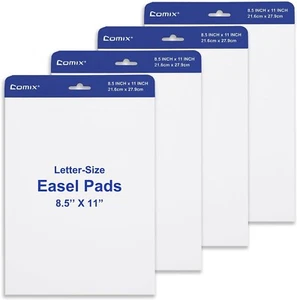 4 Pack COMIX Mini Easel Pad Flip Chart Paper Sticky Letter Size 8.5 x 11 inch US - Picture 1 of 6