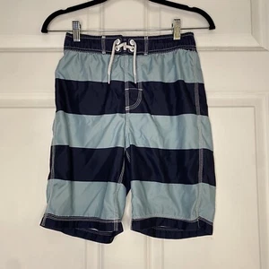 GapKids Blue Stripes Bathing Suit Swim Trunks Lined Size Large 10 - Picture 1 of 7