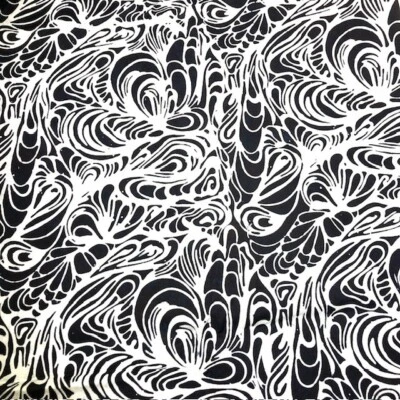 Tatoo Swirls on 100% Cotton Batik Indigo/Black fabric to quilt or sew 1.75 yards - Image 1 of 4