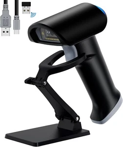 Bluetooth Barcode Scanner with Holder G1-B 1D 2D NEW (OD) - Picture 1 of 4