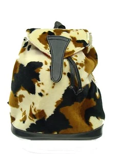 BACKPACK STYLE WITH ANIMAL PRINT COW WESTERN PATTERN, NEW, RARE - Picture 1 of 3