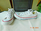 Converse All Star White Canvas Tennis Shoes Sneakers Women's size 6