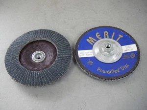 Disco con solapa de cubo elevado Merit Abrasives 93689 Powerflex 7" tipo 29 36 grano cantidad x 2 - Imagen 1 de 3