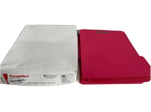 Pendaflex Fastener Folder 2 Fasteners Letter Size Red 1/3 Cut Tabs Left 40-Count - Picture 1 of 19