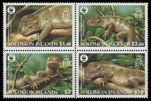 Islas Salomón 2005 - Mi-Nr. 1282-1285 ZDR. ** - Estampillada sin montar o nunca montada - Reptiles / Reptiles - Imagen 1 de 1