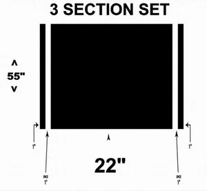 1" PINSTRIPE 26" WIDE VINYL STRIPE SET. (3) SECTIONS HOOD ROOF TRUNK. DECALS   - Picture 1 of 4