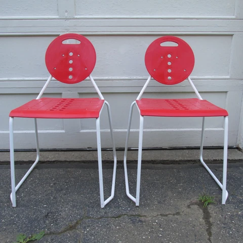 Pair ''Charlie'' Chairs By Carlo Bimbi And Nilo Gioacchini For Segis Italia Cover