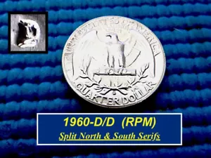 Near Gem ➪ 1960-D/D "BU" Quarter ➪ Split Serifs RPM ➪ Obverse Die Crack ➪ 2.60dd - Picture 1 of 5